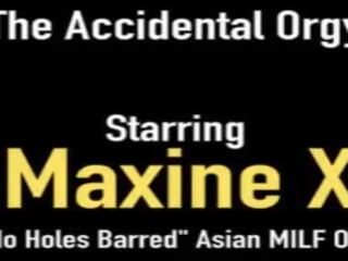 Asian Milf Maxine-X & Selah Rain Ass Fucked By 6 Black Cocks